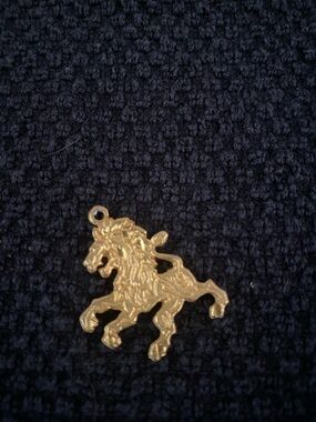 Gold Lion Charm Pendant